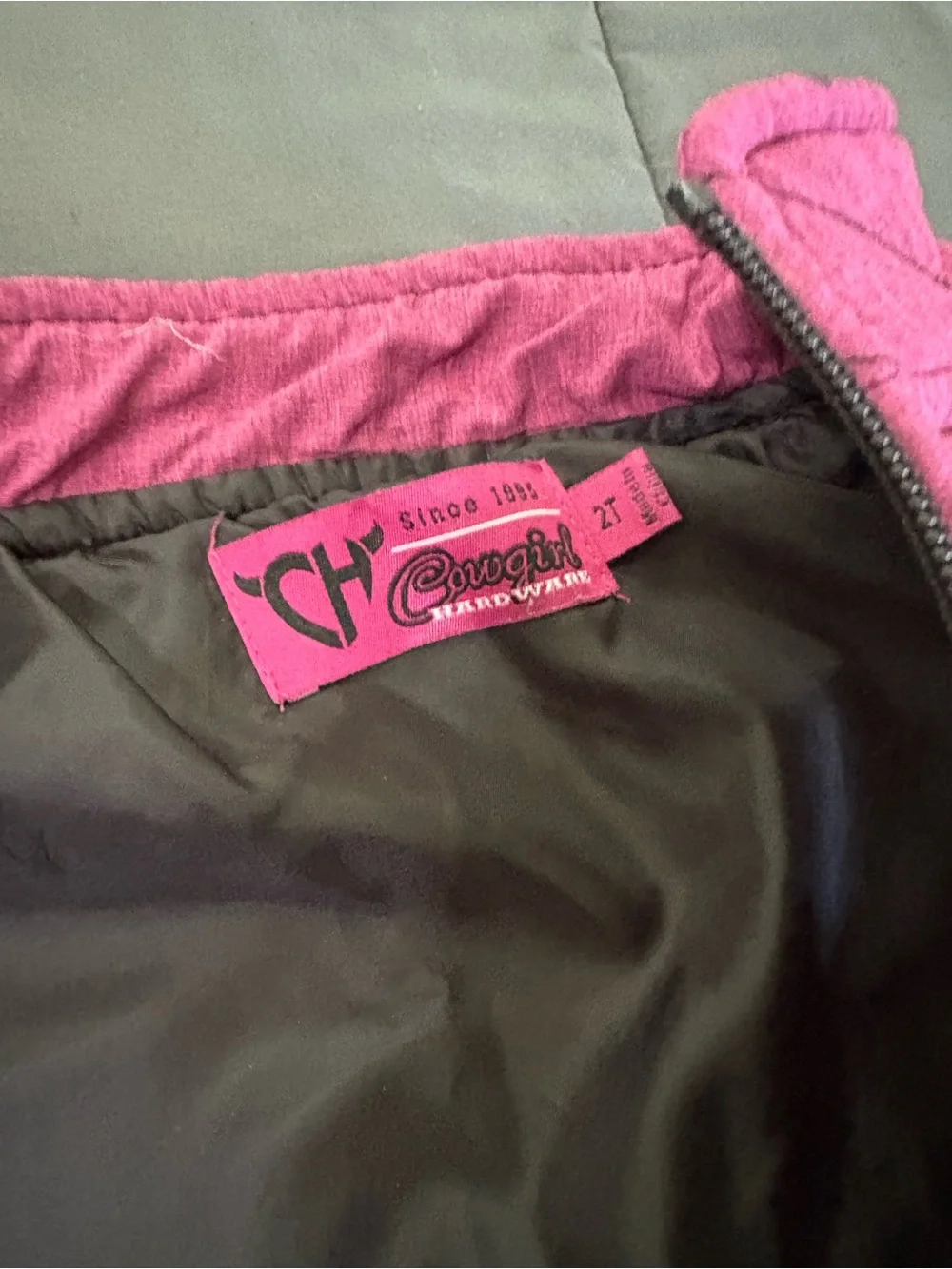 Cowgirl Hardware Pink Quilted Horse Heart Vest